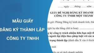 Mau Giay De Nghi Dang Ky Doanh Nghiep Cong Ty Tnhh Mot Thanh Vien