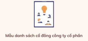 Danh Sach Co Dong Cong Ty Co Phan